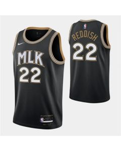 Men's Atlanta Hawks #22 Cam Reddish 2020-21 Black City Edition Stitched Jersey