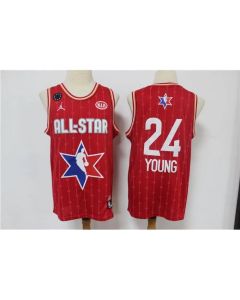 Men's Atlanta Hawks #24 Trae Young Red 2020 All-Star Stitched NBA Jersey