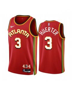 Men's Atlanta Hawks #3 Kevin Huerter 2022/23 Red Icon Edition Stitched Jersey