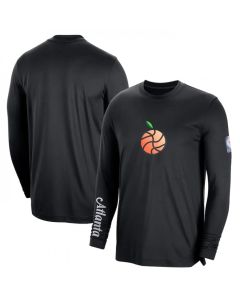 Men's Atlanta Hawks Black 2022/23 City Edition Essential Expressive Long Sleeve T-Shirt