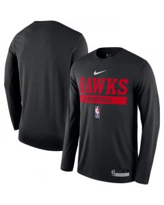 Men's Atlanta Hawks Black 2022/23 Legend On-Court Practice Performance Long Sleeve T-Shirt