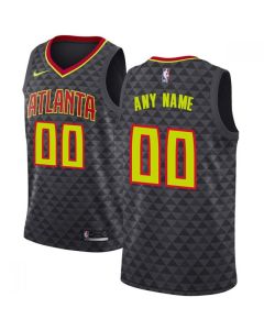 Men's Atlanta Hawks Black Customized Stitched NBA Jersey