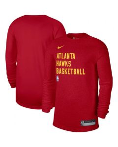 Men's Atlanta Hawks Red 2023/24 Legend On-Court Practice Long Sleeve T-Shirt