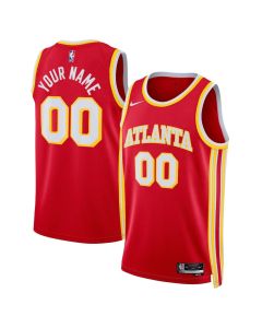 Men's Atlanta Hawks Red Swingman Icon Edition Custom Jersey (Red)