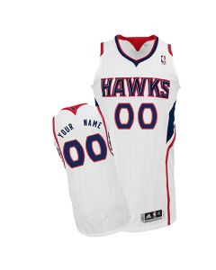 Men's Atlanta Hawks White Authentic Custom Jersey