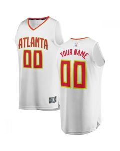Men's Atlanta Hawks White Customized Stitched NBA Jersey