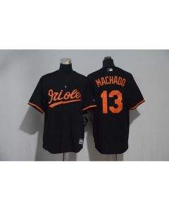 Men's Baltimore Orioles #13 Manny Machado Black Cool Base Stitched MLB Jersey