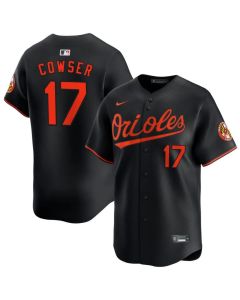 Men's Baltimore Orioles #17 Colton Cowser Black Cool Base Stitched Baseball Jersey