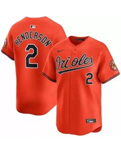 Men's Baltimore Orioles #2 Gunnar Henderson Orange Cool Base Stitched Baseball Jersey