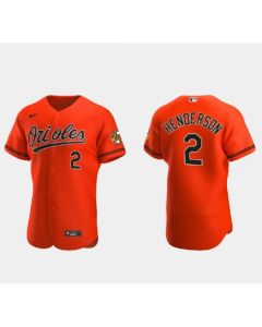 Men's Baltimore Orioles #2 Gunnar Henderson Orange Flex Base Stitched Baseball Jersey