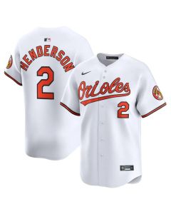 Men's Baltimore Orioles #2 Gunnar Henderson White Home Limited Player Jersey
