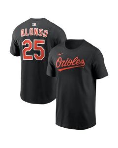 Men's Baltimore Orioles #25 Pete Alonso Nike Black Home Name & Number T-Shirt