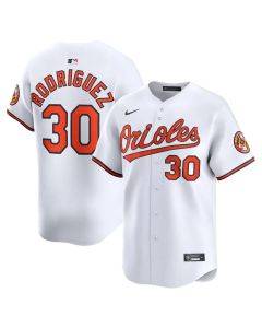Men's Baltimore Orioles #30 Grayson Rodriguez White Alternate Limited Player Jersey