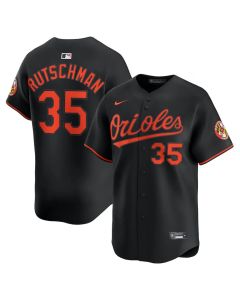 Men's Baltimore Orioles #35 Adley Rutschman Black Alternate Limited Player Jersey