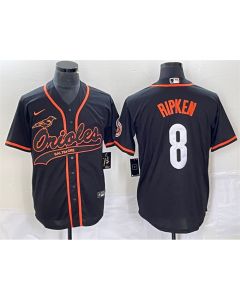 Men's Baltimore Orioles #8 Cal Ripken Jr. Black City Connect Cool Base Stitched Baseball Jersey