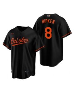 Men's Baltimore Orioles #8 Cal Ripken Jr. Black Cool Base Stitched Jersey
