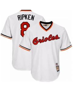 Men's Baltimore Orioles #8 Cal Ripken Jr. White Stitched Jersey
