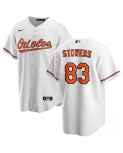 Men's Baltimore Orioles #83 Kyle Stowers White Cool Base Stitched Jersey