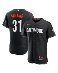 Men's Baltimore Orioles Baltimore Orioles #31 Cedric Mullins Black 2023 City Connect Flex Base Stitched Baseball Jersey