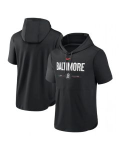 Men's Baltimore Orioles Black 2023 City Connect Short Sleeve Pullover Hoodie