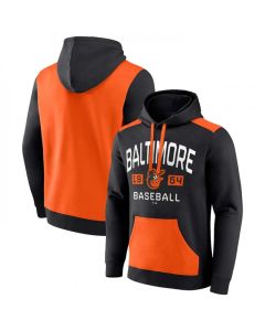 Men's Baltimore Orioles Black/Orange Chip in Pullover Hoodie