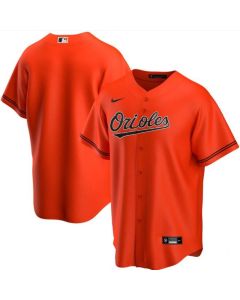 Men's Baltimore Orioles Blank Orange Cool Base Stitched Jersey