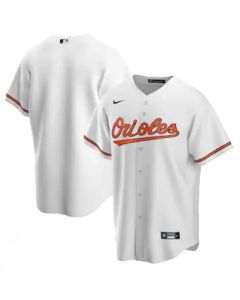 Men's Baltimore Orioles Blank White Cool Base Stitched Jersey