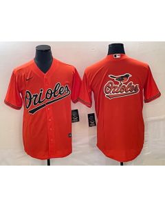 Men's Baltimore Orioles Orange Team Big Logo Cool Base Stitched Jersey