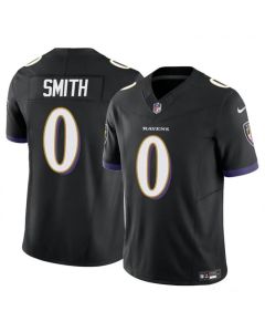 Men's Baltimore Ravens #0 Roquan Smith Black 2023 F.U.S.E. Vapor Limited Football Jersey
