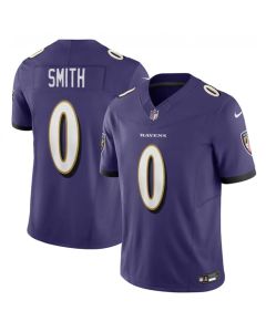 Men's Baltimore Ravens #0 Roquan Smith Purple 2023 F.U.S.E. Vapor Limited Football Jersey