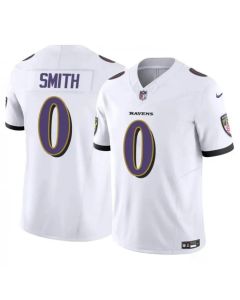 Men's Baltimore Ravens #0 Roquan Smith White 2023 F.U.S.E. Vapor Limited Football Jersey