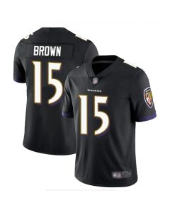 Men's Baltimore Ravens #15 Marquise Brown Black Vapor Untouchable Limited NFL Jersey