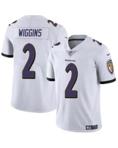 Men's Baltimore Ravens #2 Nate Wiggins White 2024 Draft Vapor Limited Football Jersey