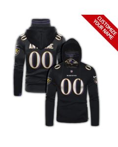 Men's Baltimore Ravens 2020 Black Customize Hoodie Mask