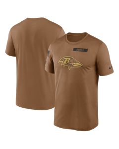 Men's Baltimore Ravens 2023 Brown Salute To Service Legend Performance T-Shirt