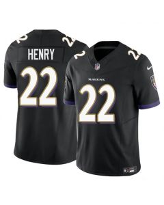 Men's Baltimore Ravens #22 Derrick Henry Black F.U.S.E Vapor Limited Jersey