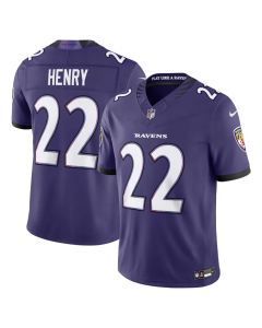 Men's Baltimore Ravens #22 Derrick Henry Nike Purple Vapor F.U.S.E. Sewn Down Limited Jersey (Purple)