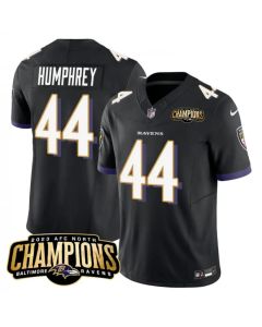 Men's Baltimore Ravens #44 Marlon Humphrey Black 2023 F.U.S.E. AFC North Champions Vapor Limited Football Jersey