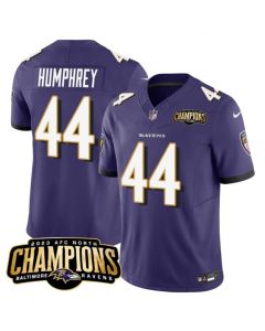 Men's Baltimore Ravens #44 Marlon Humphrey Purple 2023 F.U.S.E. AFC North Champions Vapor Limited Football Jersey