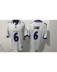 Men's Baltimore Ravens #6 Ja'Kobi Lane White 2026 Vapor F.U.S.E. Limited Jersey (White)