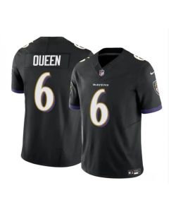Men's Baltimore Ravens #6 Patrick Queen Black 2023 F.U.S.E. Vapor Limited Football Jersey
