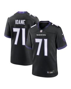 Men's Baltimore Ravens #71 Olaivavega Ioane Black 2026 NFL Draft Game Jersey