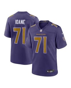 Men's Baltimore Ravens #71 Olaivavega Ioane Purple 2026 NFL Draft Game Jersey (Purple)