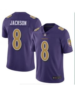Men's Baltimore Ravens #8 Lamar Jackson Purple Color Rush Limited NFL Jersey