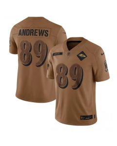 Men's Baltimore Ravens #89 Mark Andrews 2023 Brown Salute To Service Limited Stitched Football Jersey (Brown)