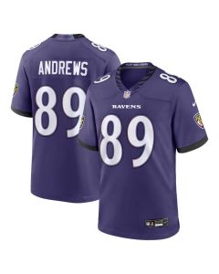 Men's Baltimore Ravens #89 Mark Andrews Nike Purple Team Game Jersey (Purple)