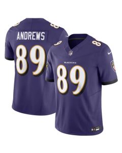 Men's Baltimore Ravens #89 Mark Andrews Purple 2023 F.U.S.E Vapor Jersey