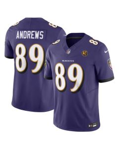 Men's Baltimore Ravens #89 Mark Andrews Purple 2023 F.U.S.E. With John Madden Patch Vapor Limited Football Jersey