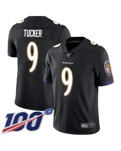 Men's Baltimore Ravens #9 Justin Tucker Black 2019 100th Season Vapor Untouchable Limited NFL Jersey