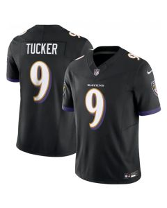 Men's Baltimore Ravens #9 Justin Tucker Black 2023 F.U.S.E Vapor Jersey